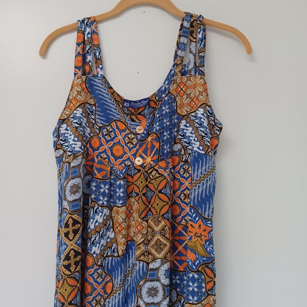 SOLD! -- Vintage Kencana Ungu Batik Dress, Size Small